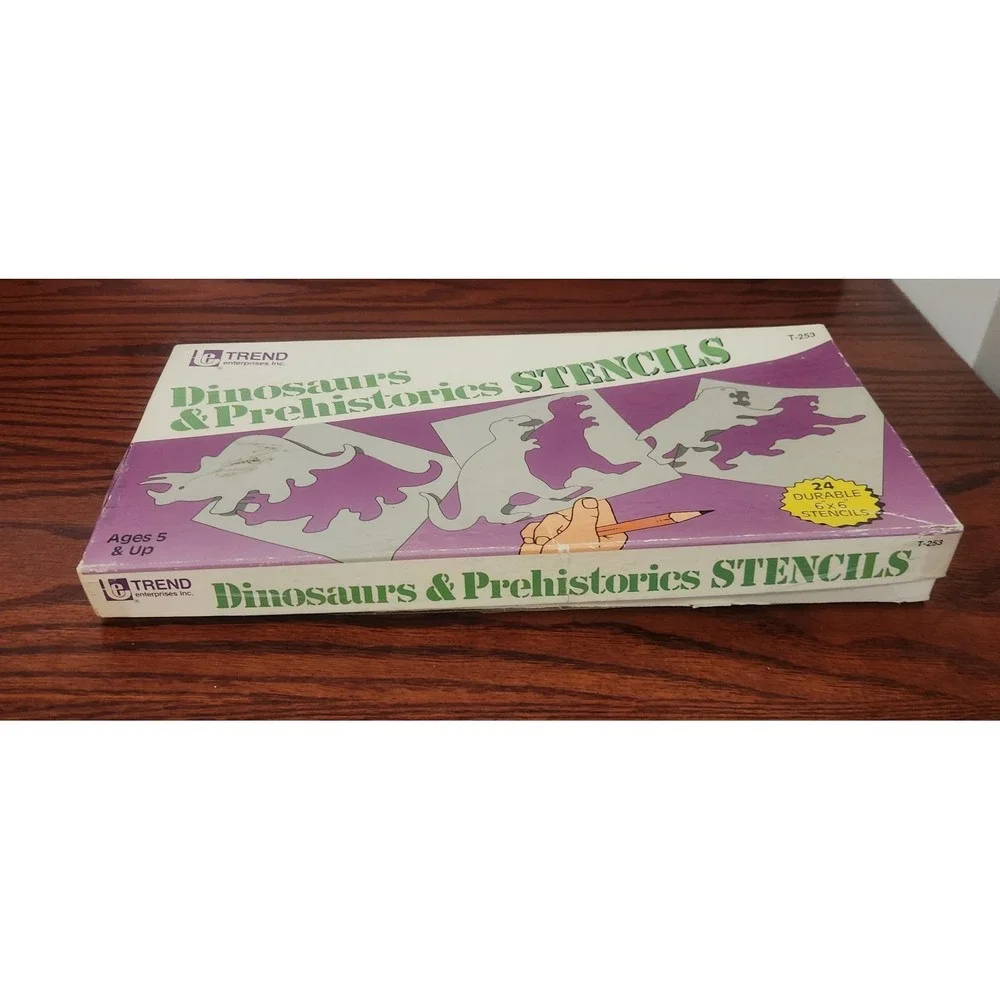 Vintage‎ Trend Dinosaurs & Prehistoric Stencils Shapes Stencils 1986